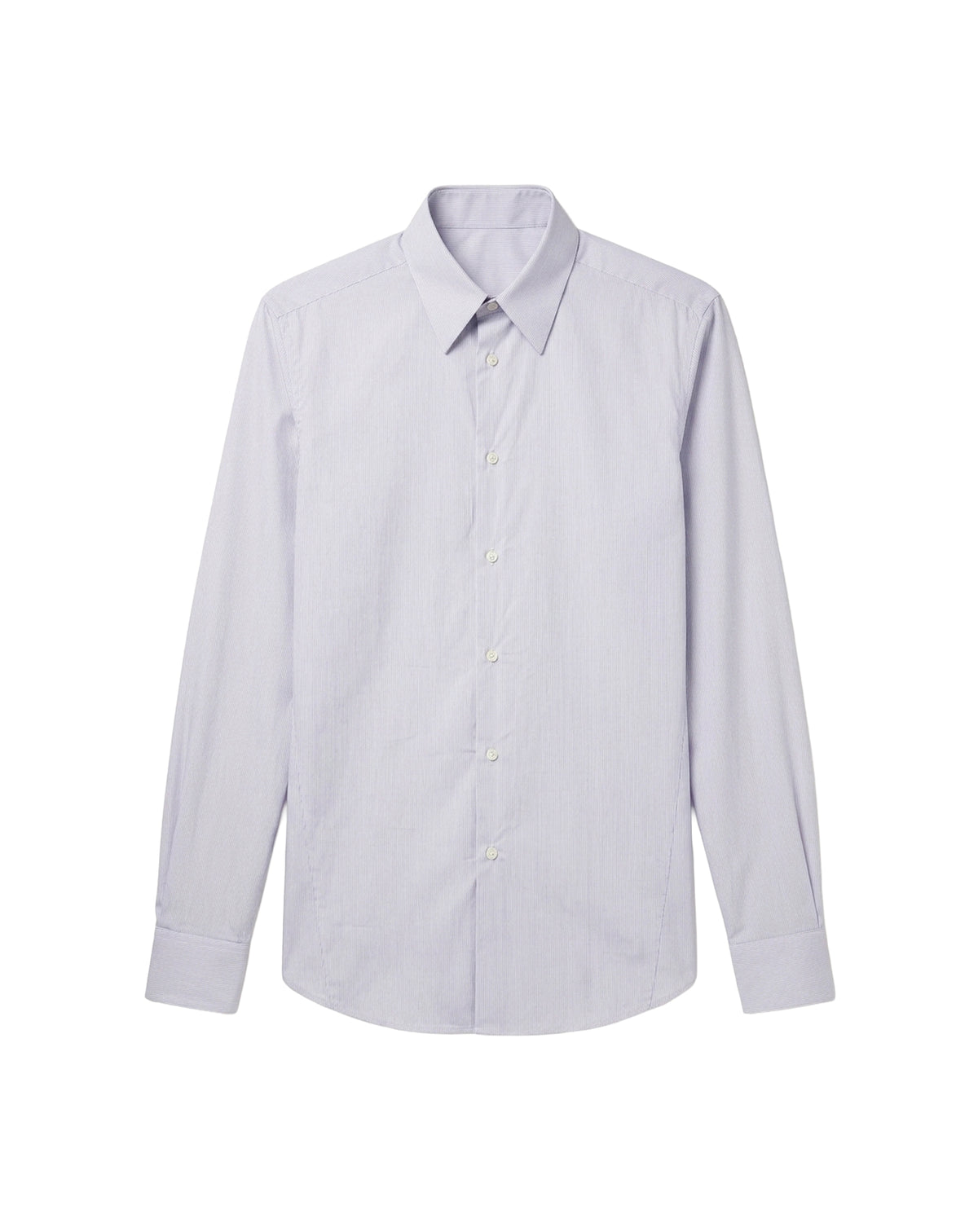 Chemise ajustée boutons visibles - Bleu Marine & Blanc