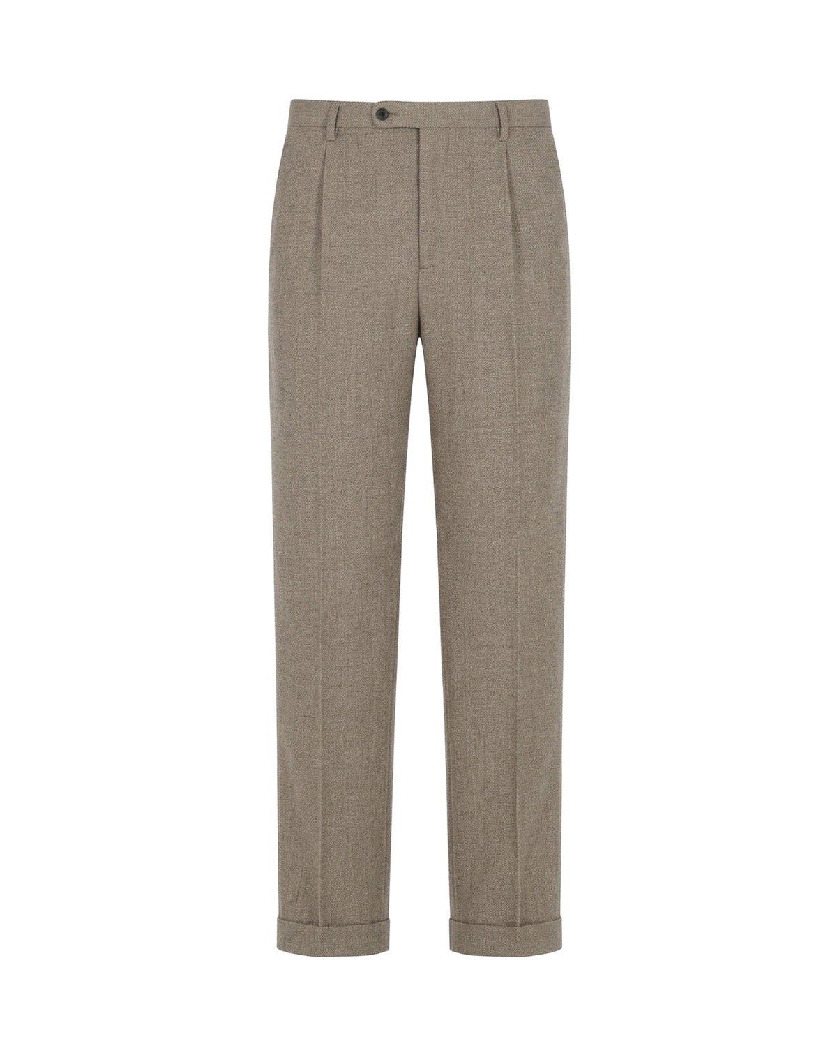 Pantalon tailleur droit en mouliné - Lin