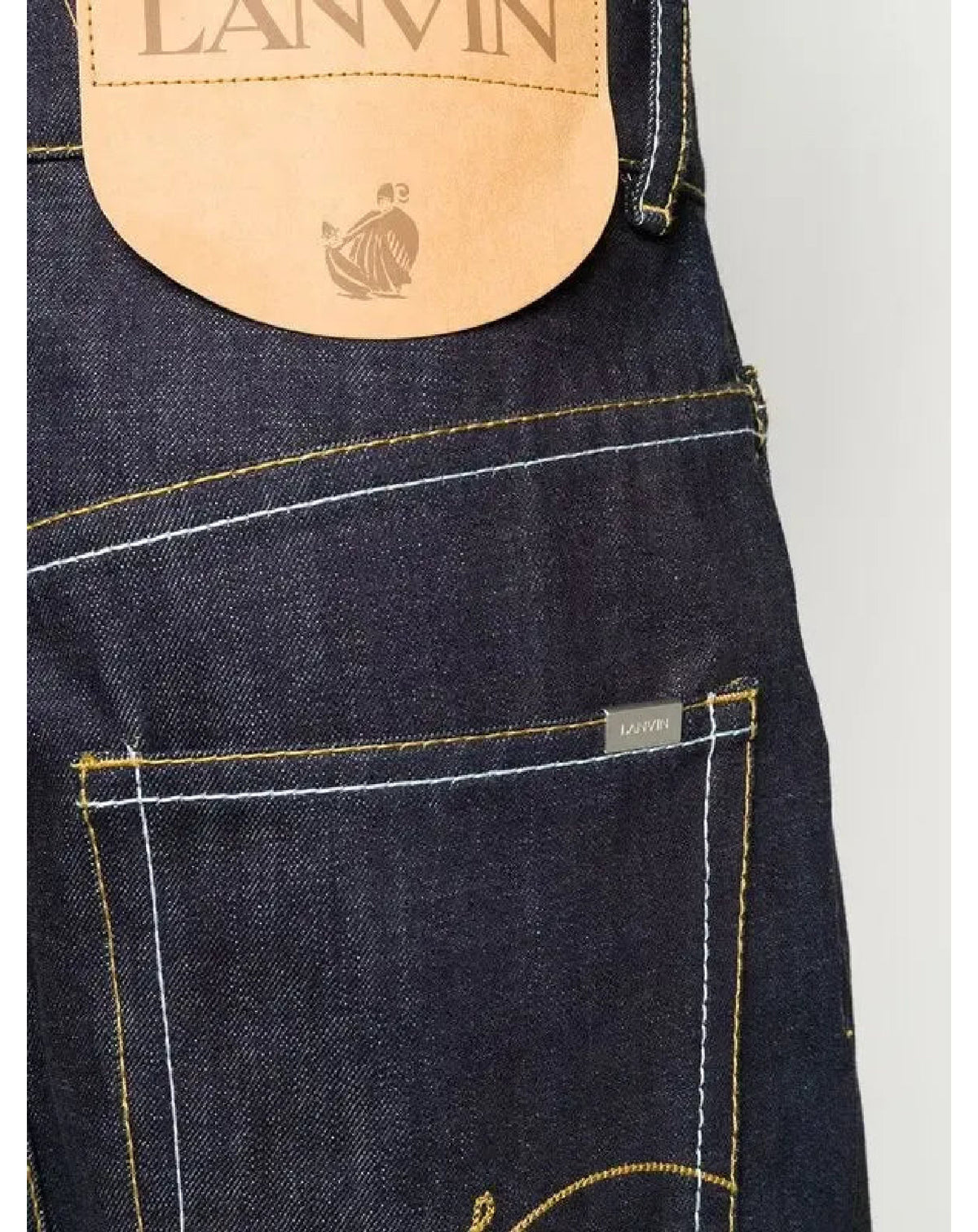 Pantalon denim ample - Bleu Marine