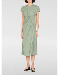 Robe midi à nœud en tissu - Vert de Gris