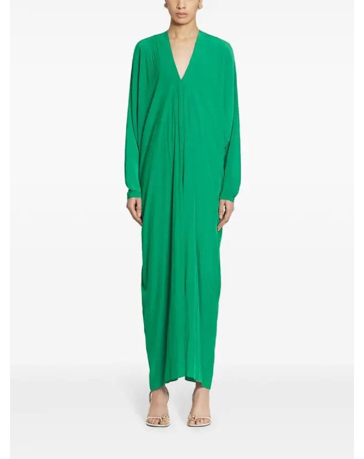 Robe caftan en tissu - Vert Emeraude