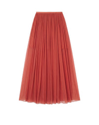 Jupe maxi froncée en soie - Jaspe
