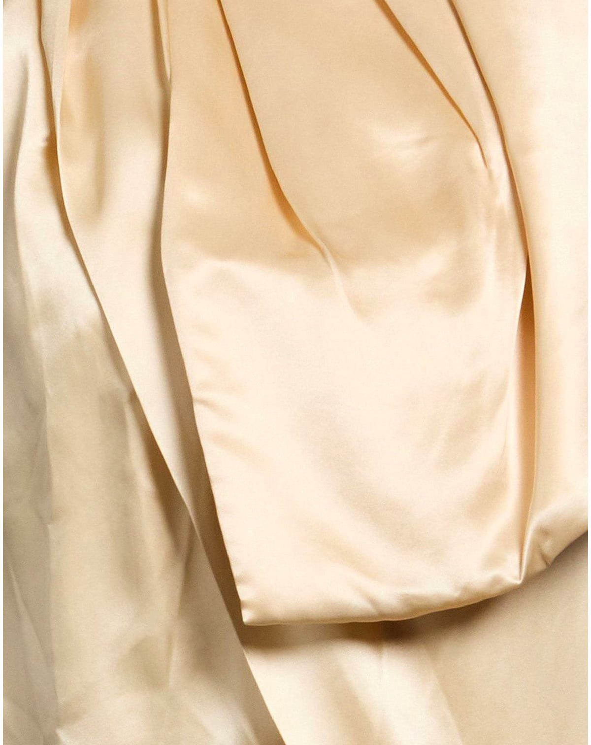 Blouse sans manches satinée en soie mélangée - Ecru