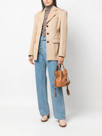 Sac seau Premier Flirt S en cuir grainé - Blanc Optique