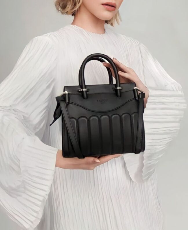 Sac carryall zippé Rodéo S en cuir lisse - Noir