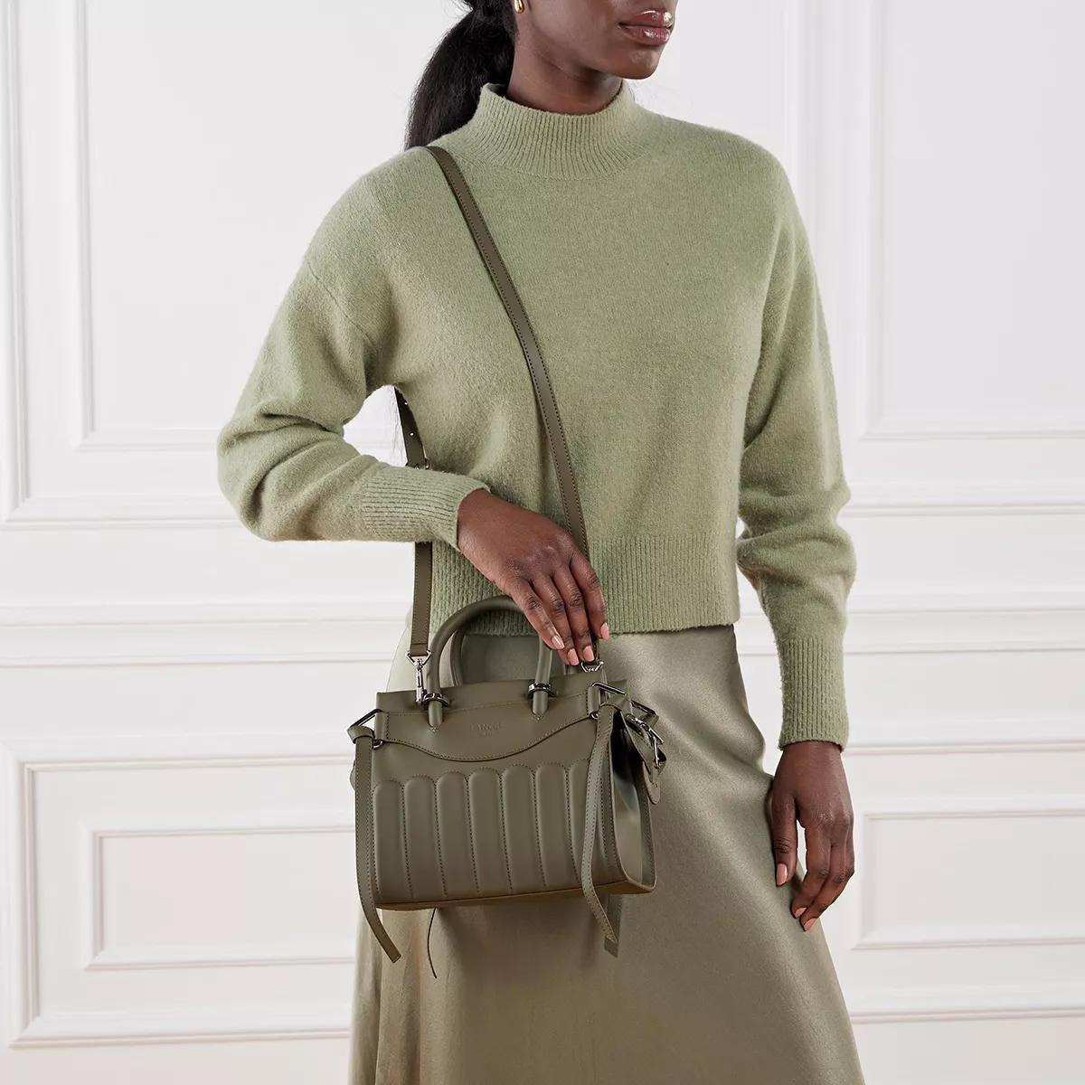 Sac carryall zippé Rodéo S en cuir lisse - Kaki foncéoncé