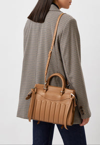 Sac Rodéo carryall à zip en cuir lisse - Granit
