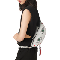 Sac porté croisé zippé Origami S en cuir lisse - Multico Brume
