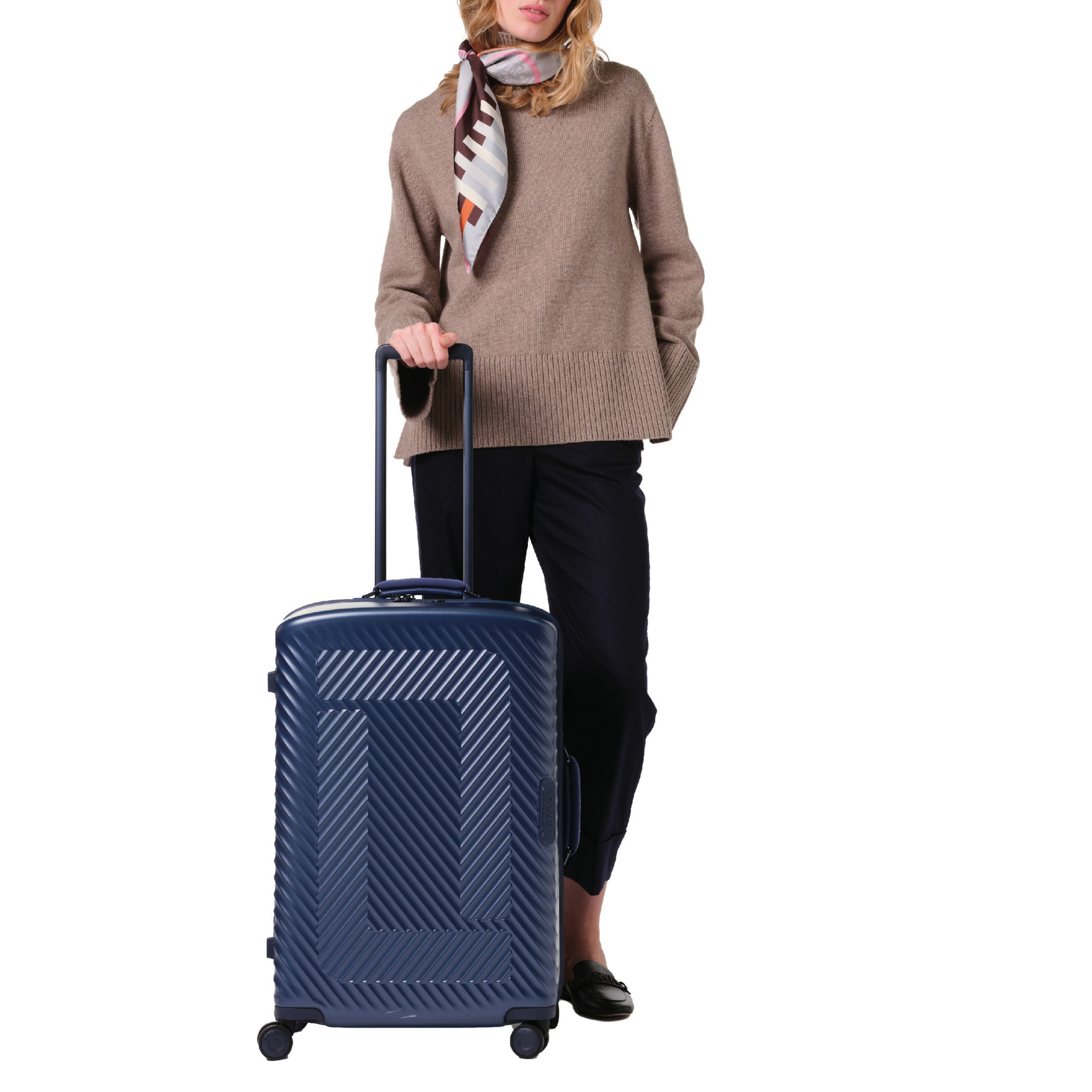 Valise M Atlas 4 roues - Bleu pétrole