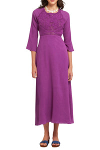 Robe dos nu Lacy - Purple