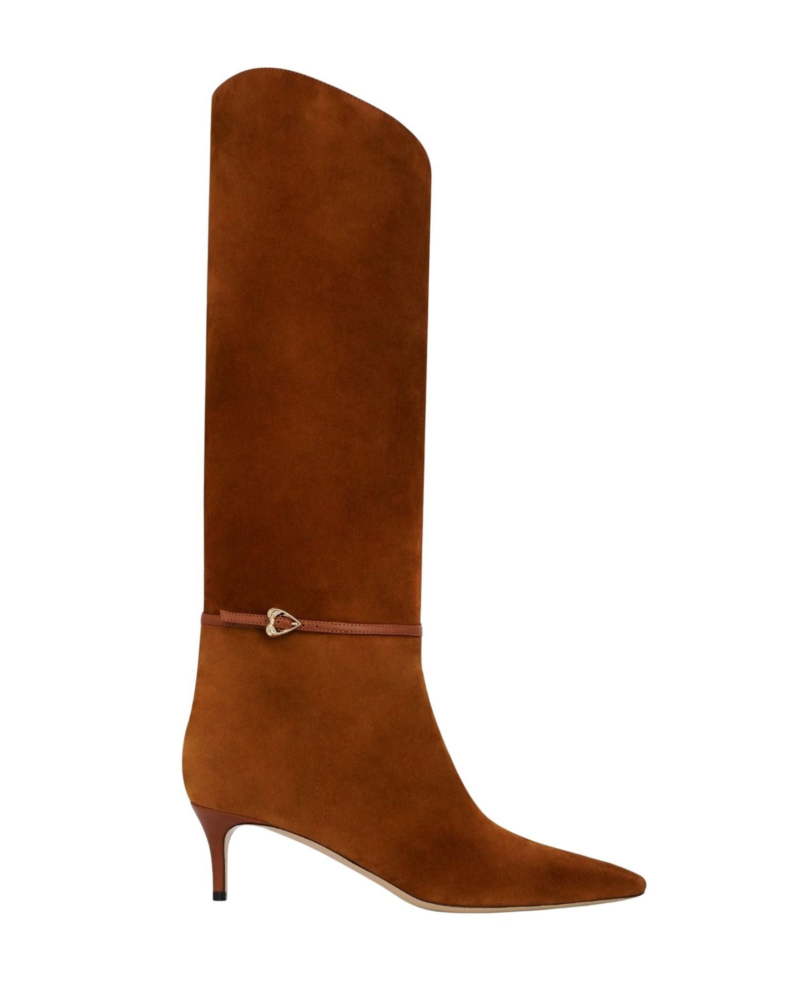 Bottes Laila 55 en cuir et daim - Brown