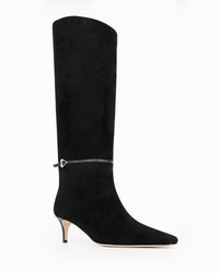 Bottes Laila 55 en cuir et daim - Black