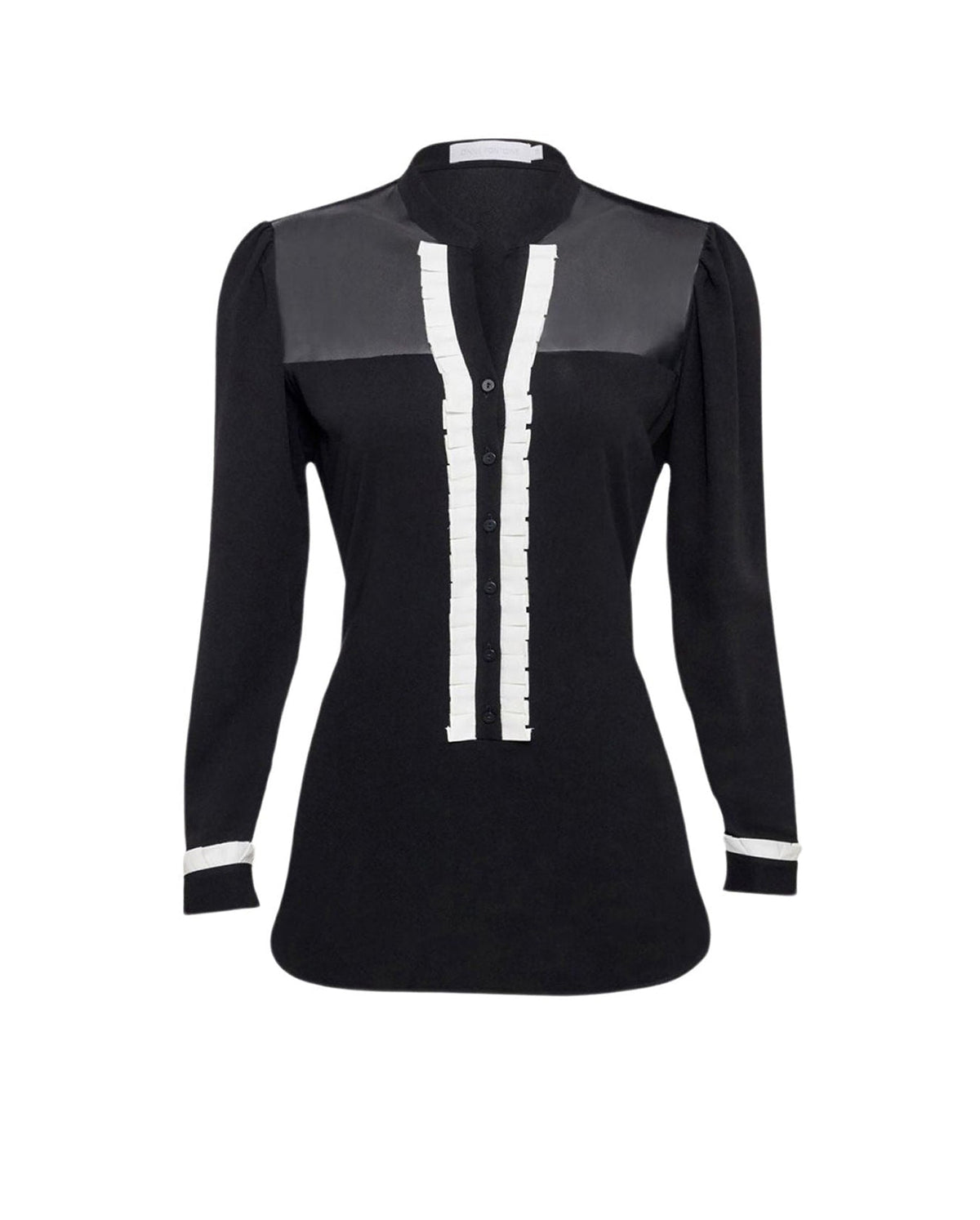 Chemise Laley à empiècements - Noir & Blanc