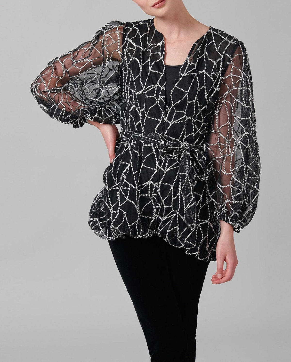 Blouse Laurette - Black & White