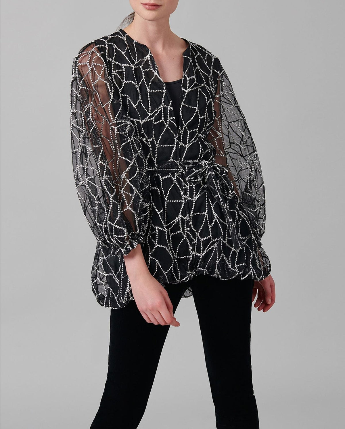 Blouse Laurette - Black & White