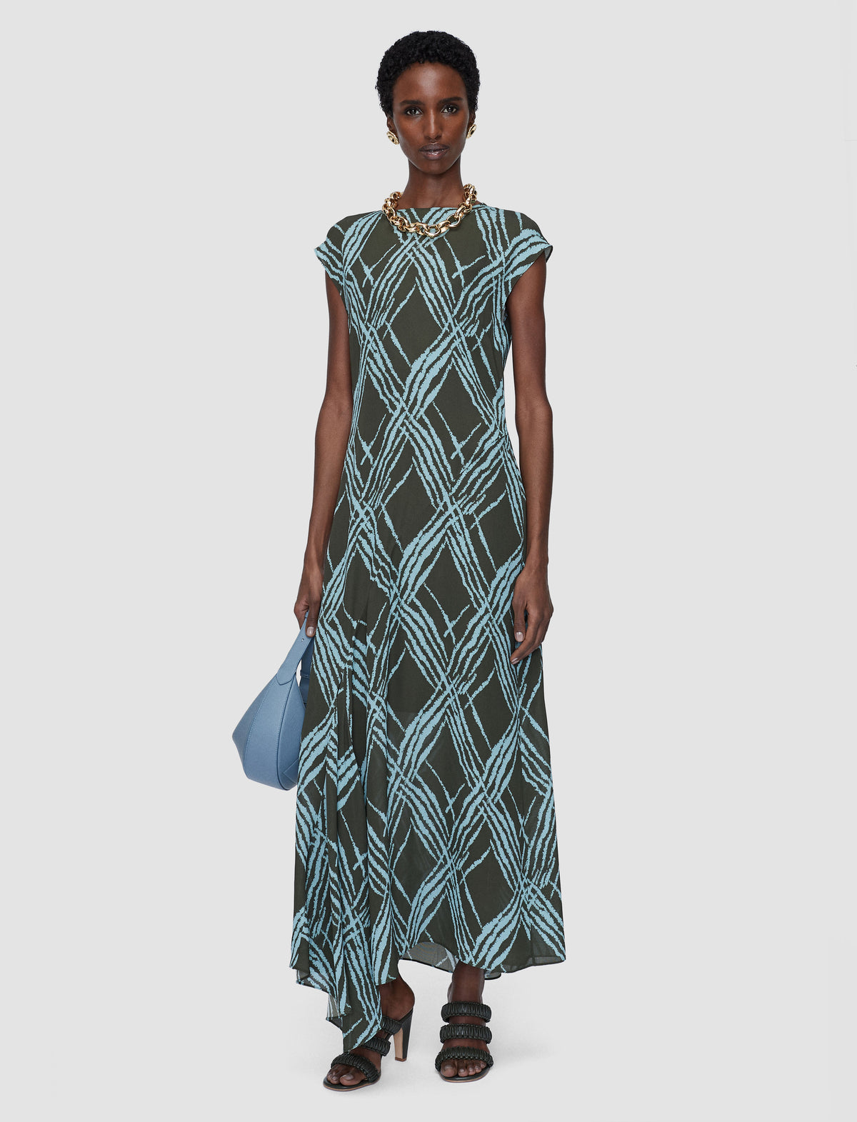 Palm Leaf & Chambray Robe - Palm Leaf & Chambray