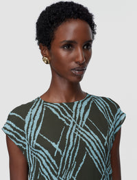 Palm Leaf & Chambray Robe - Palm Leaf & Chambray
