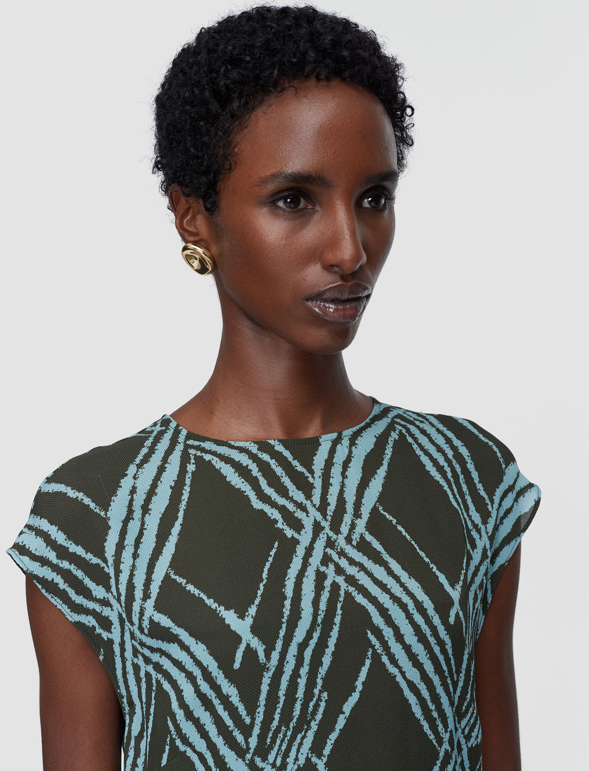 Palm Leaf & Chambray Robe - Palm Leaf & Chambray