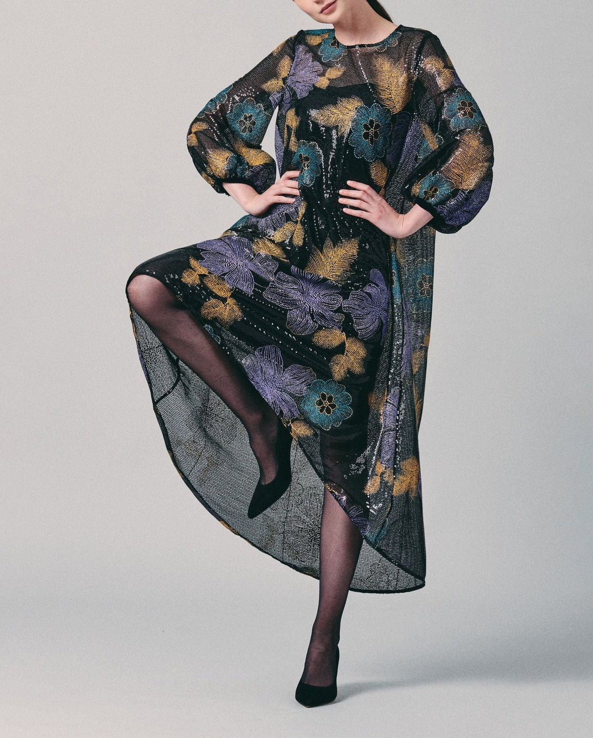 Robe Lauriane longue - Safran