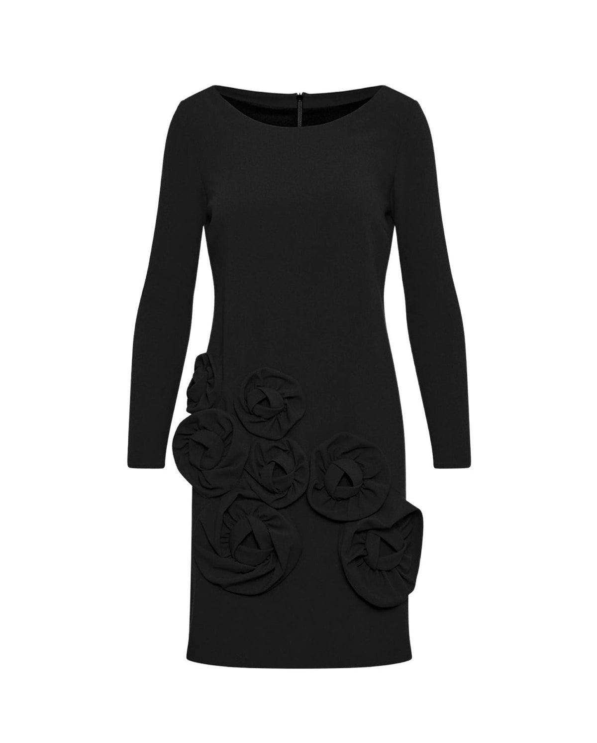 Robe Lavonna avec fleurs tricotées - Black