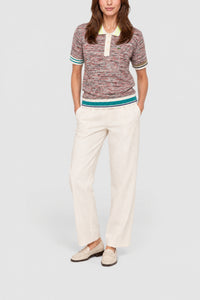 Pull à col polo en laine mélangée - Laponie & Marine