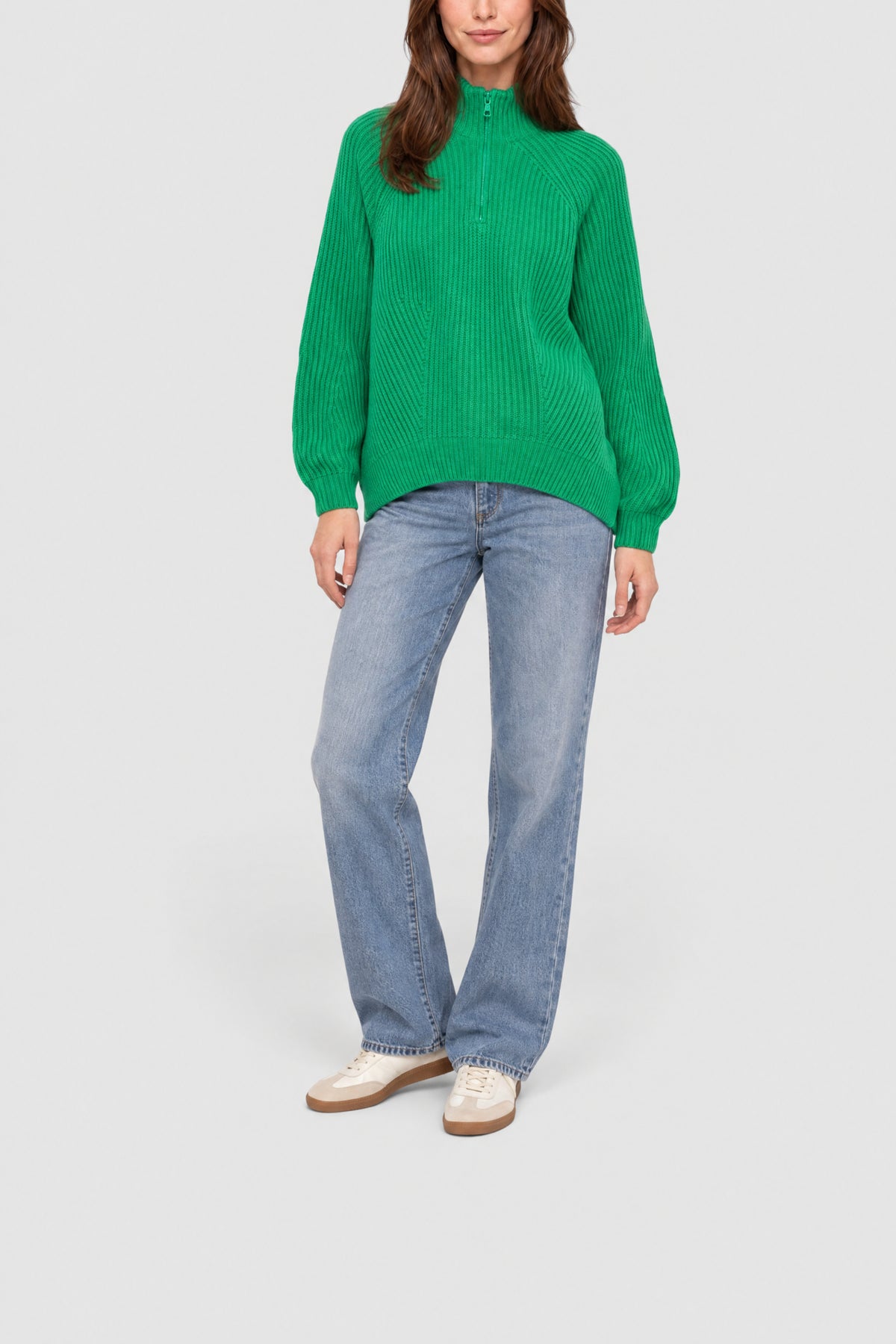 Pull à col zippé en laine - Fluorine