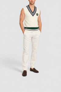 Pull Tennis épais avec badge - Laponie & Marine