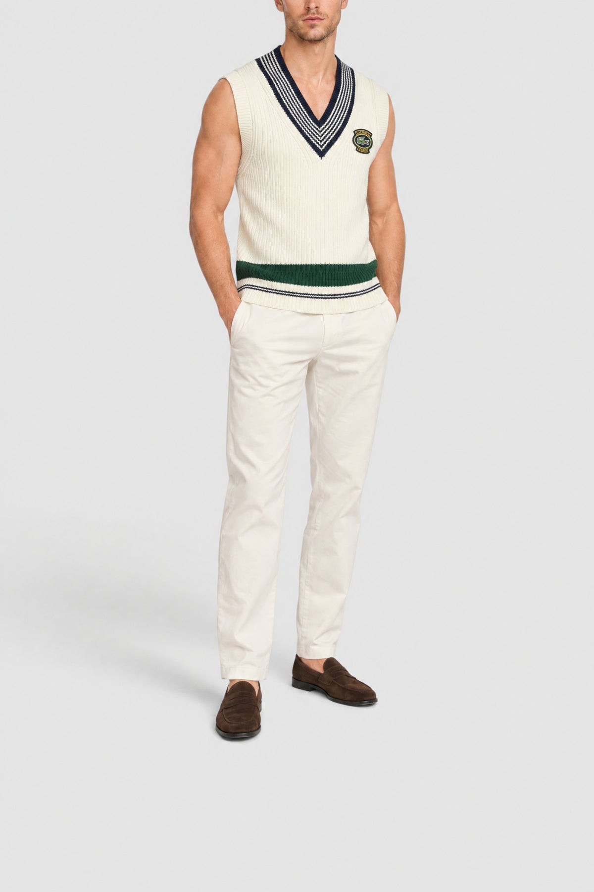 Pull Tennis épais avec badge - Laponie & Marine