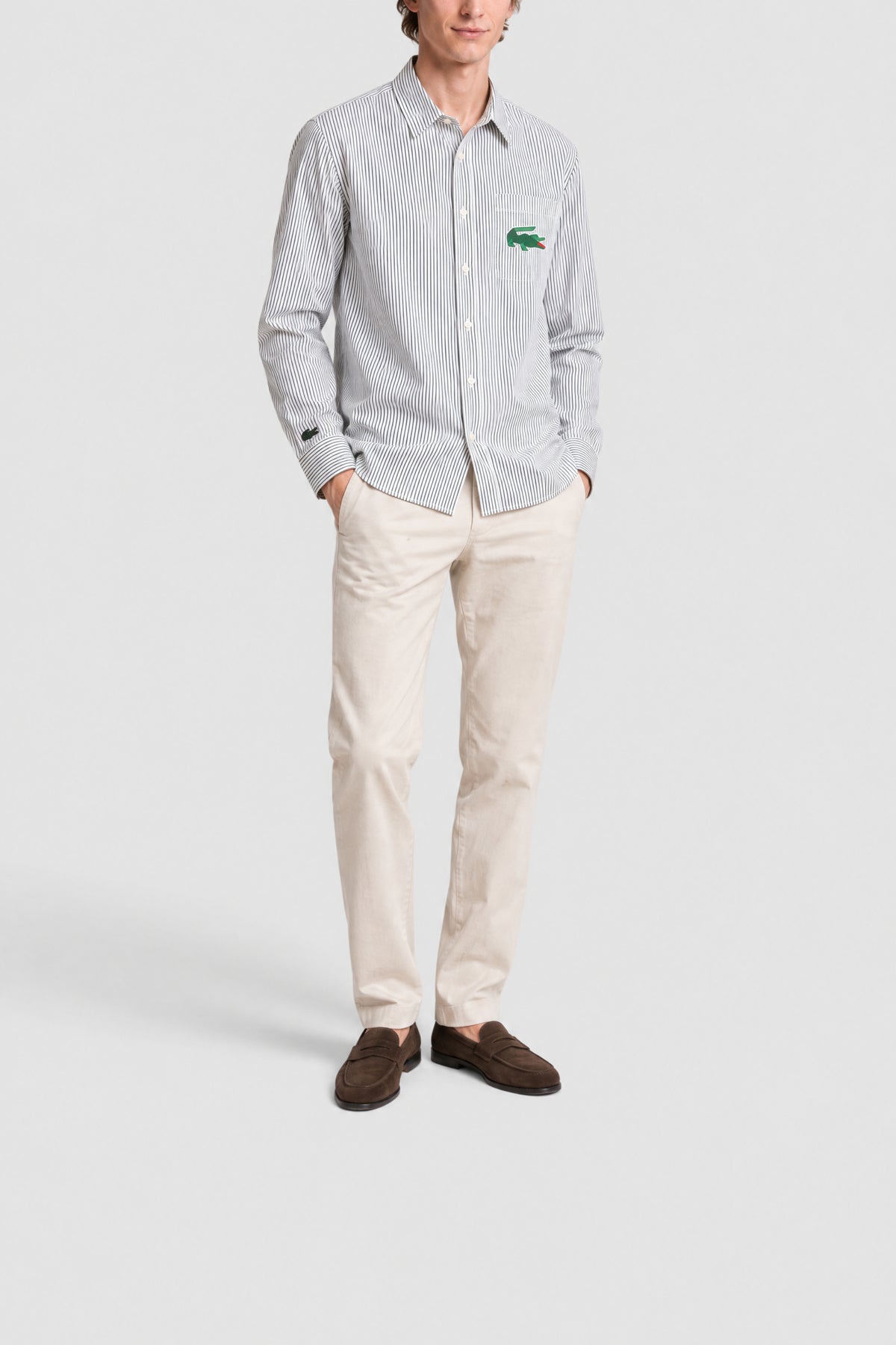 Chemise à logo Lacoste - Sinople & Blanc