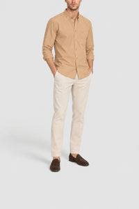 Chemise effet délavé en popeline - Sand