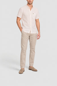 Chemise à manches courtes en lin - Blanc & Nidus