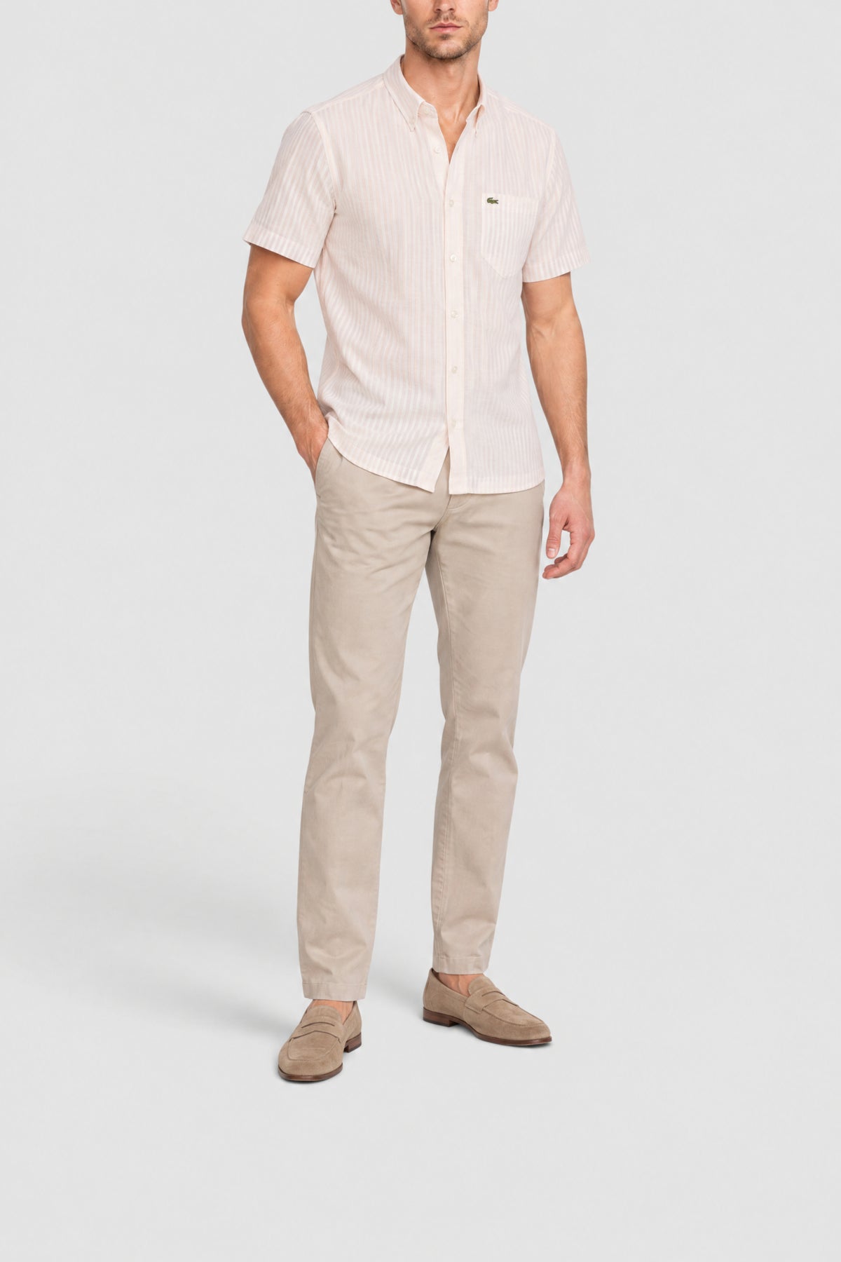 Chemise à manches courtes en lin - Blanc & Nidus