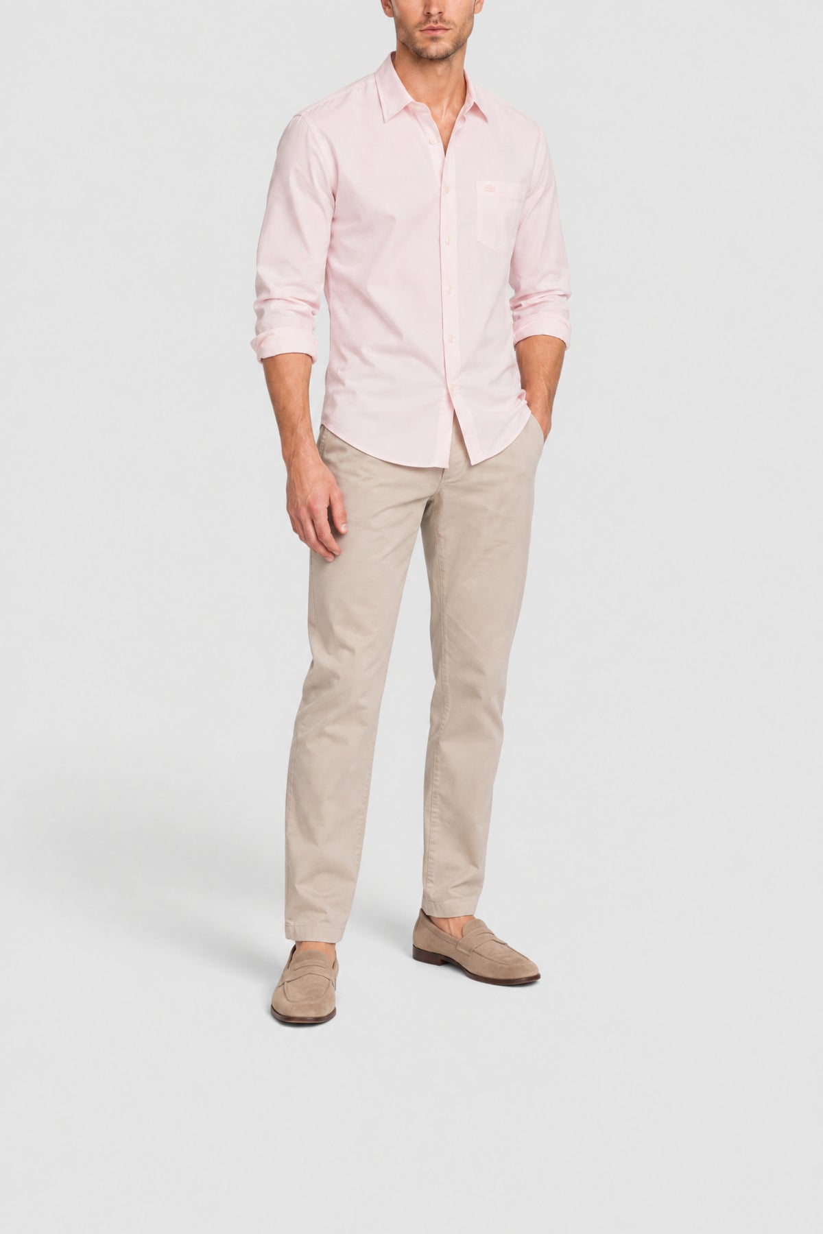 Chemise en popeline - Flamant