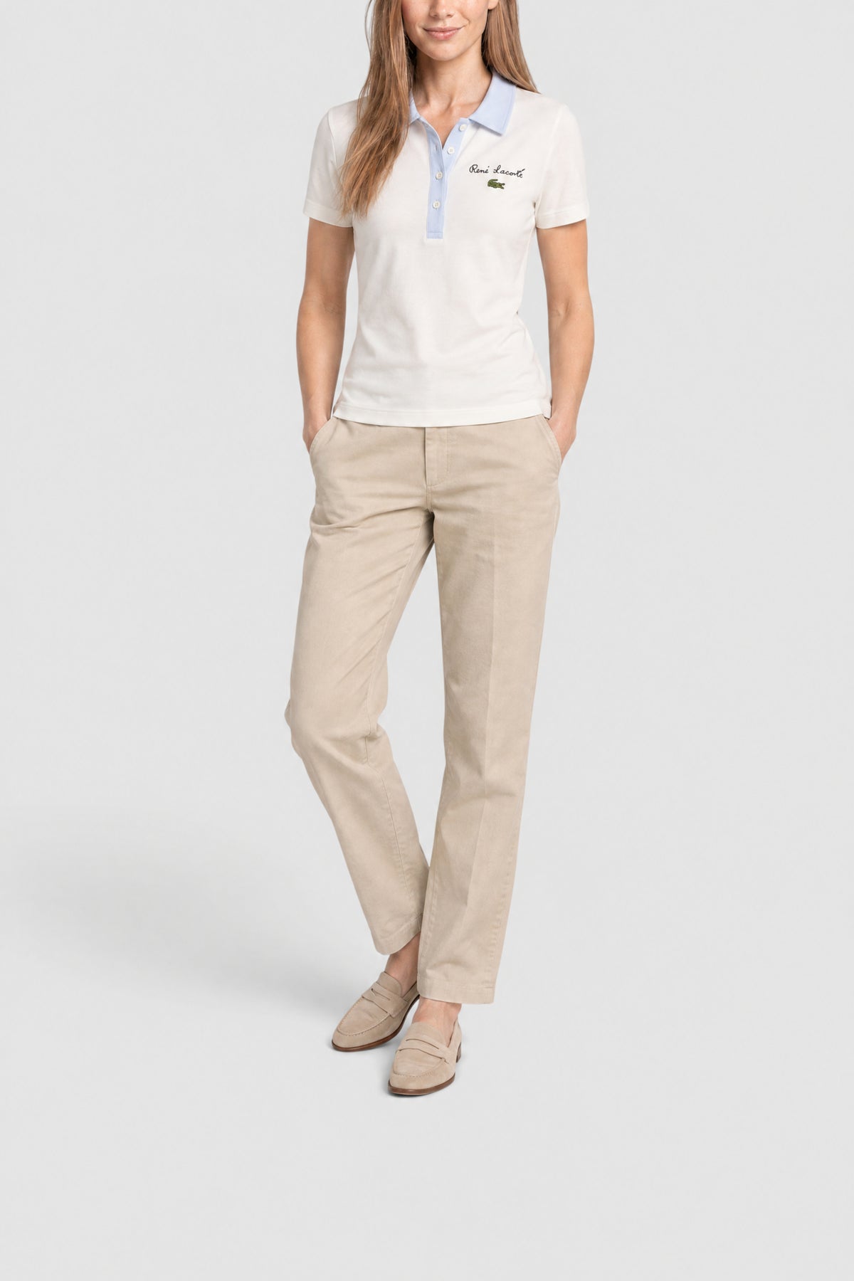 Contrast-colour stretch slim-fit polo shirt - Farine & Phoenix