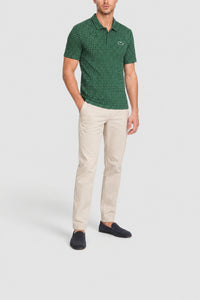 Polo à pois avec logo - Vert & Blanc