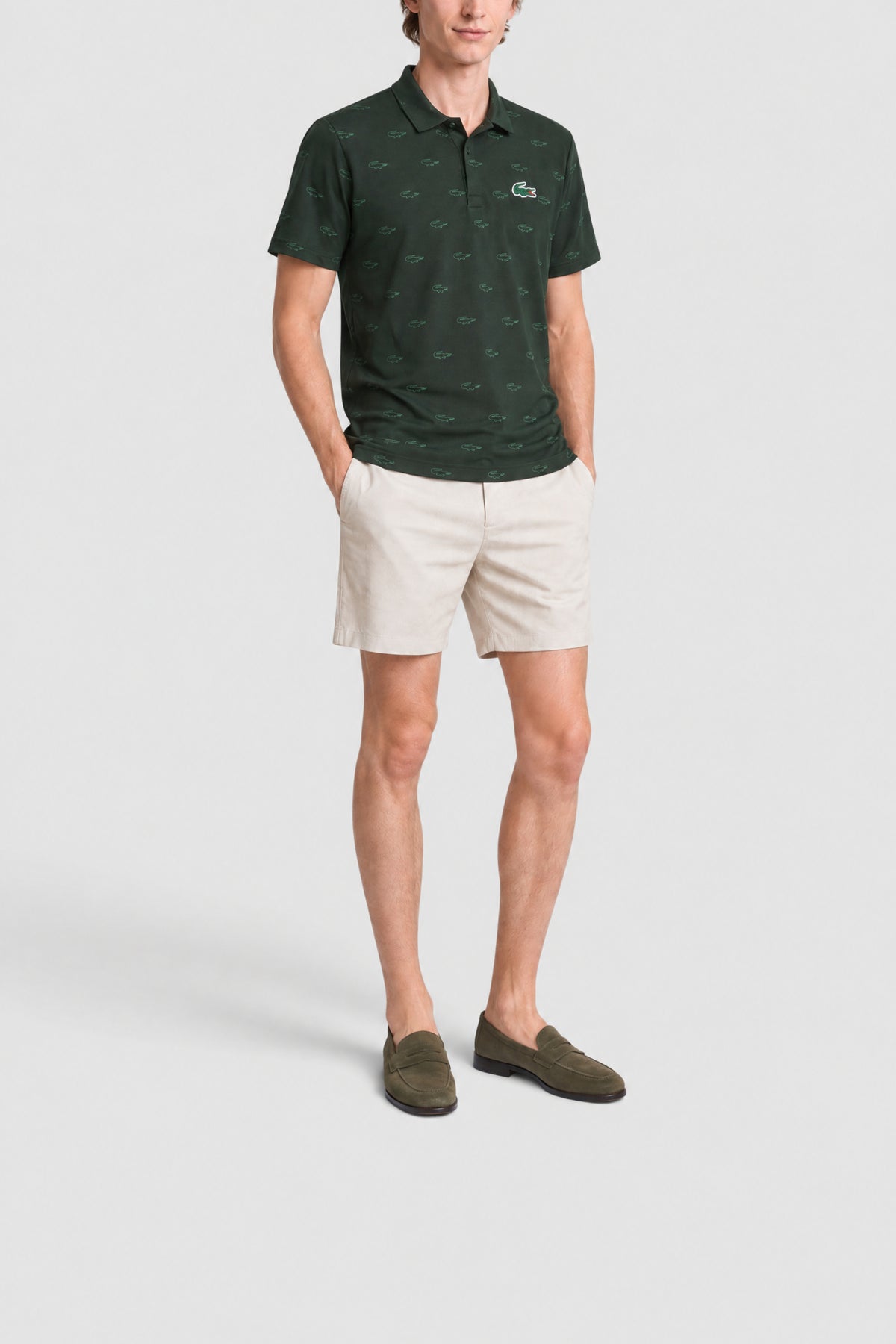 Polo à pois avec logo - Sinople & Vert