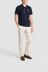 Polo avec logo boutonné - Marine & Blanc