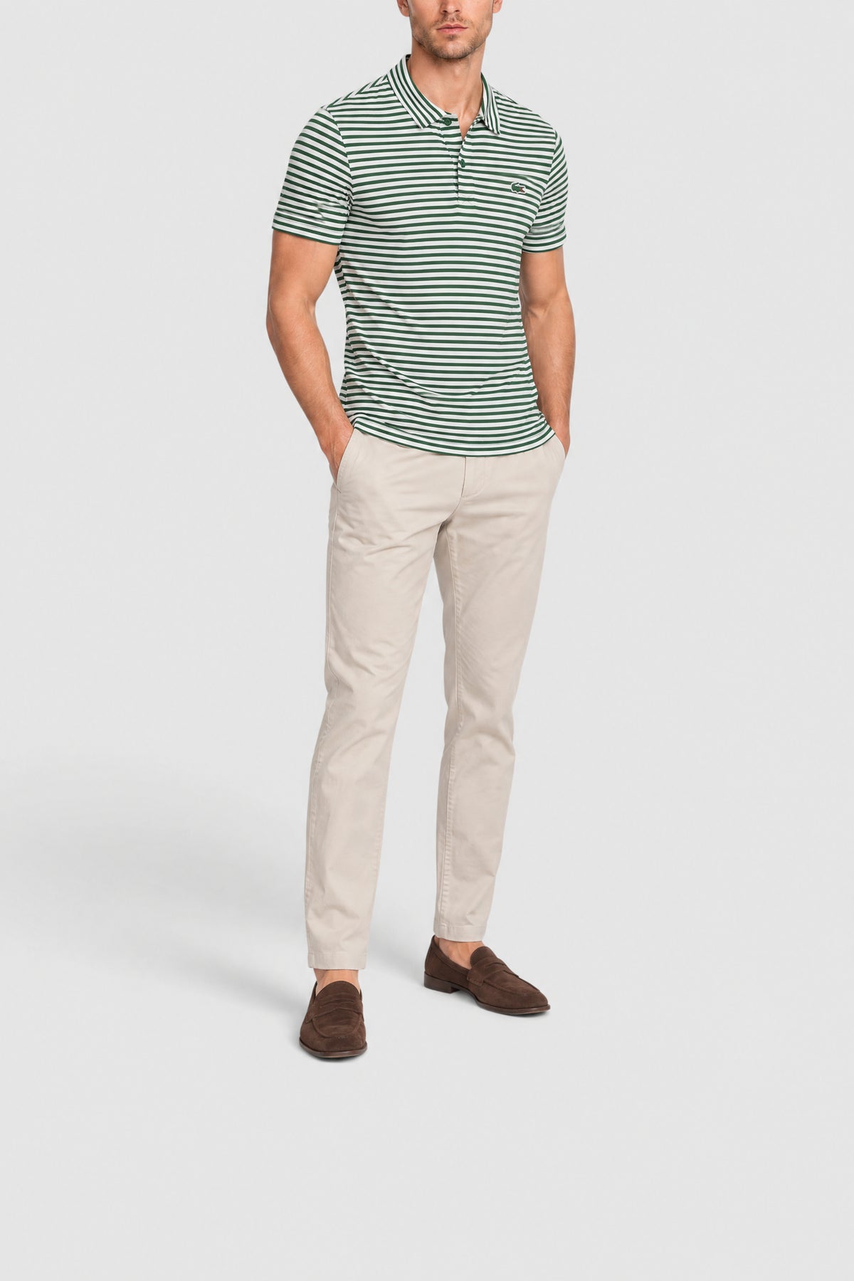 Polo Golf protection UV - Vert & Blanc