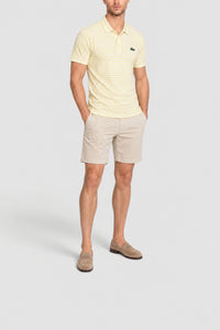Polo à rayures avec logo - Blanc & Jaune