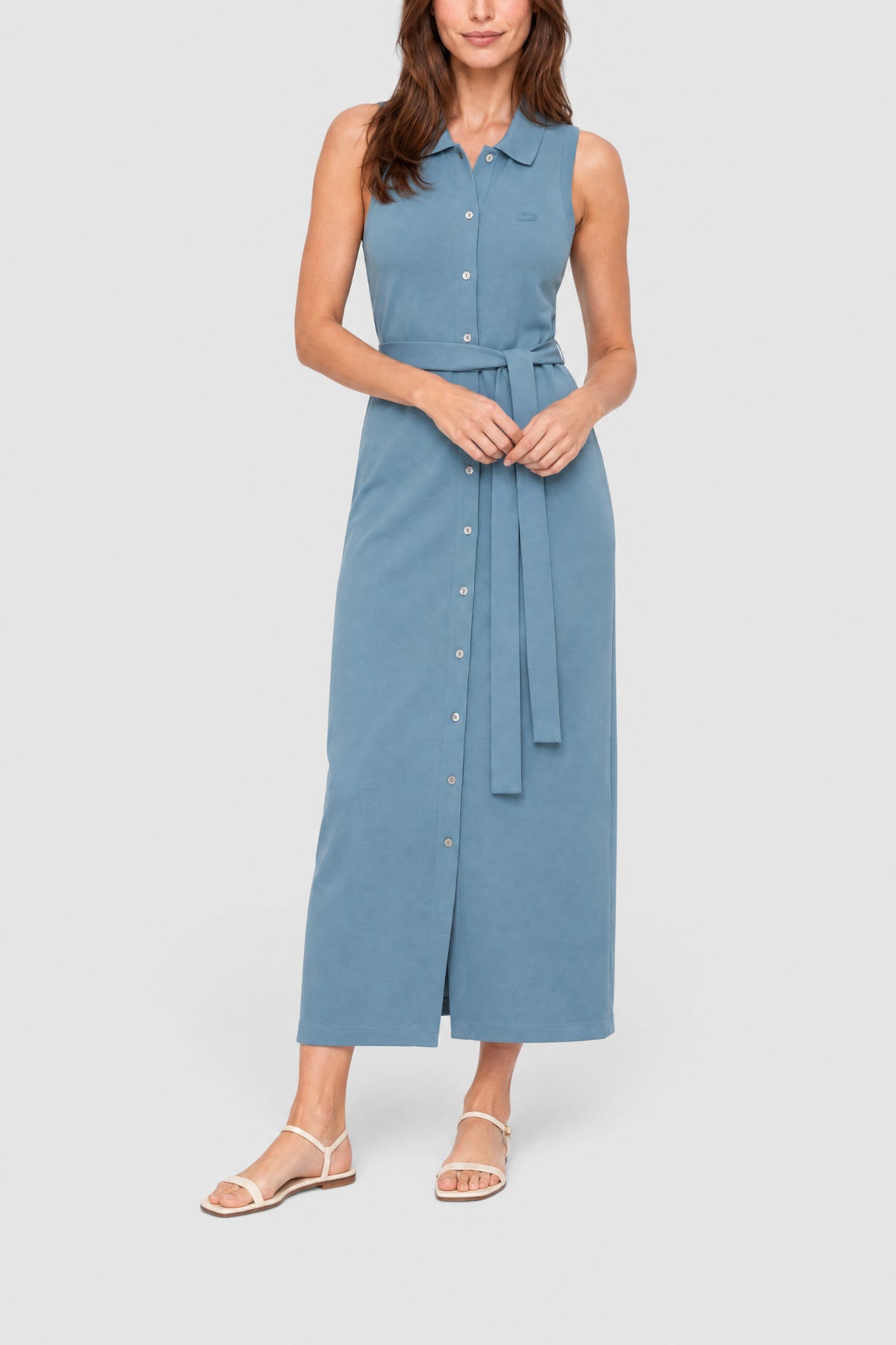 Robe polo en petit piqué - Rouge
