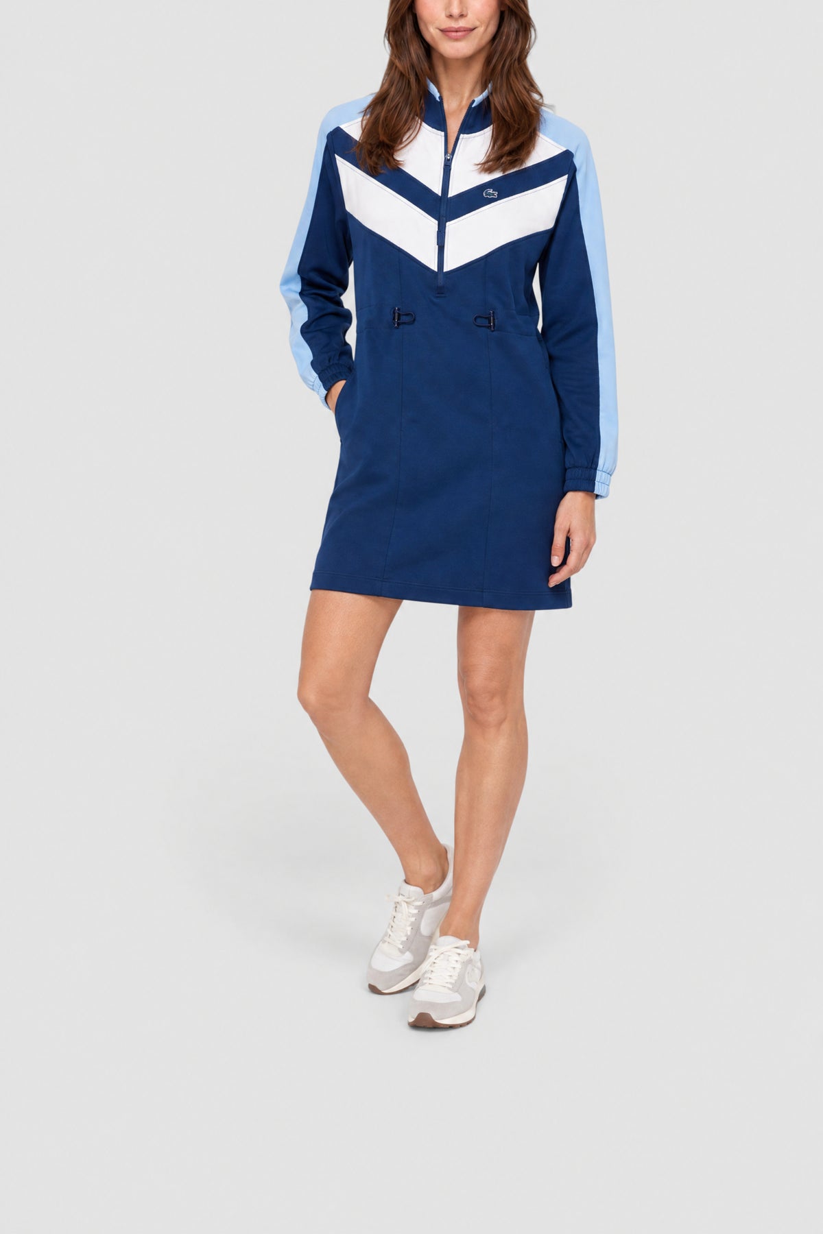 Robe courte décontractée à zip - Sphère & Blanc