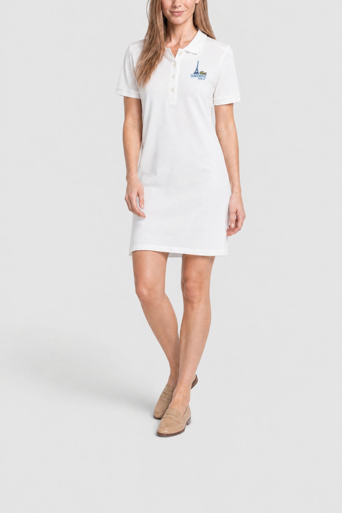 Robe polo boutonnée - Blanc