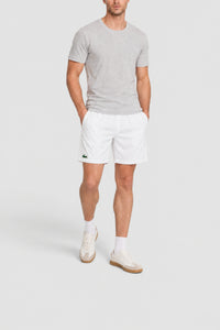 Short à taille élastique - Blanc