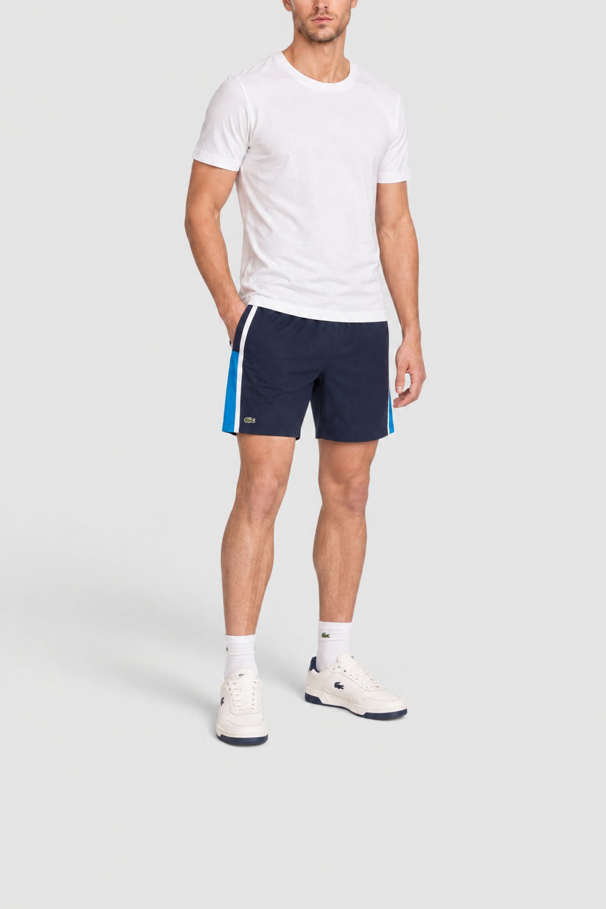 Short Tennis à empiècement - Marine & Blanc