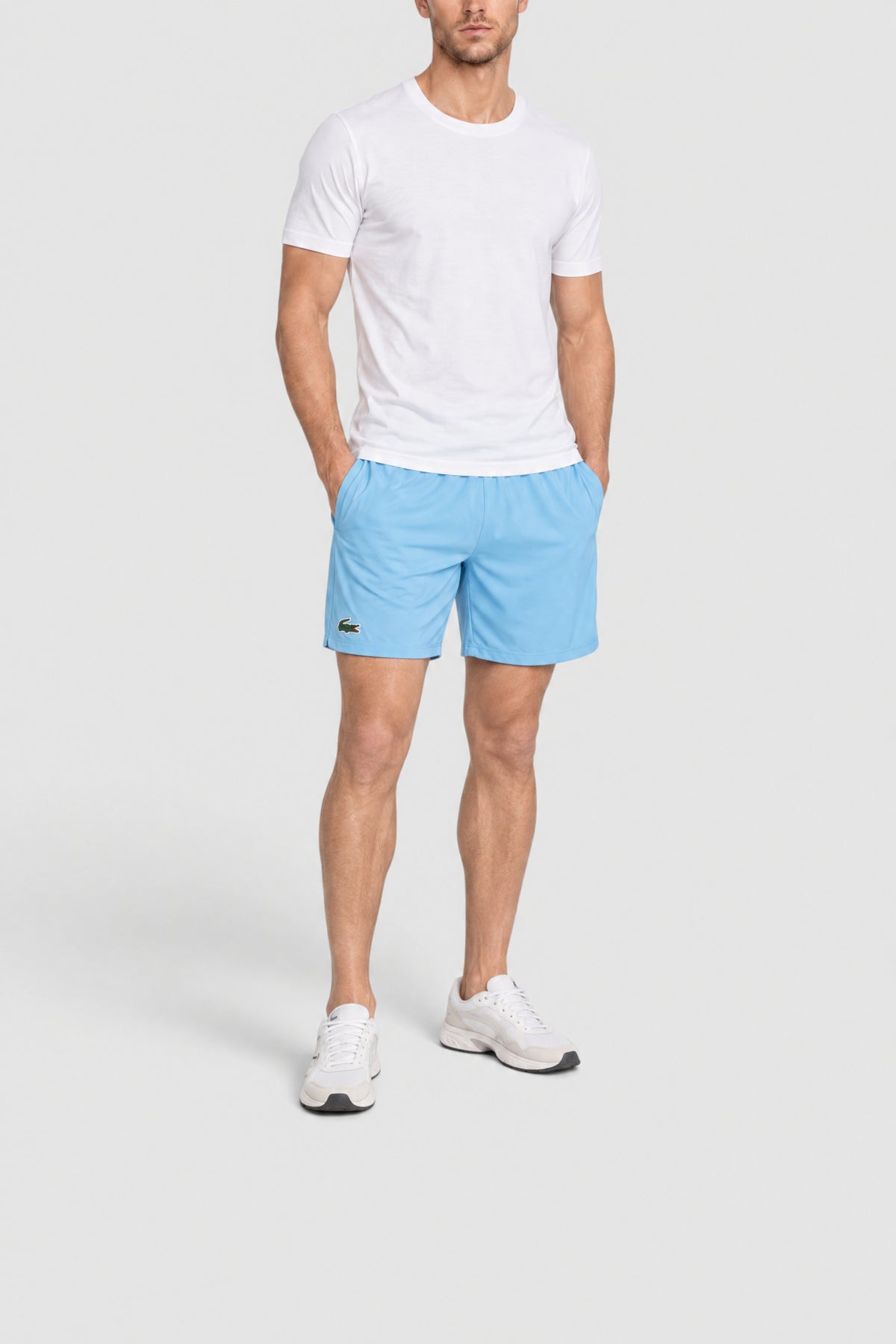 Short fluide avec logo - Argentine & Blanc