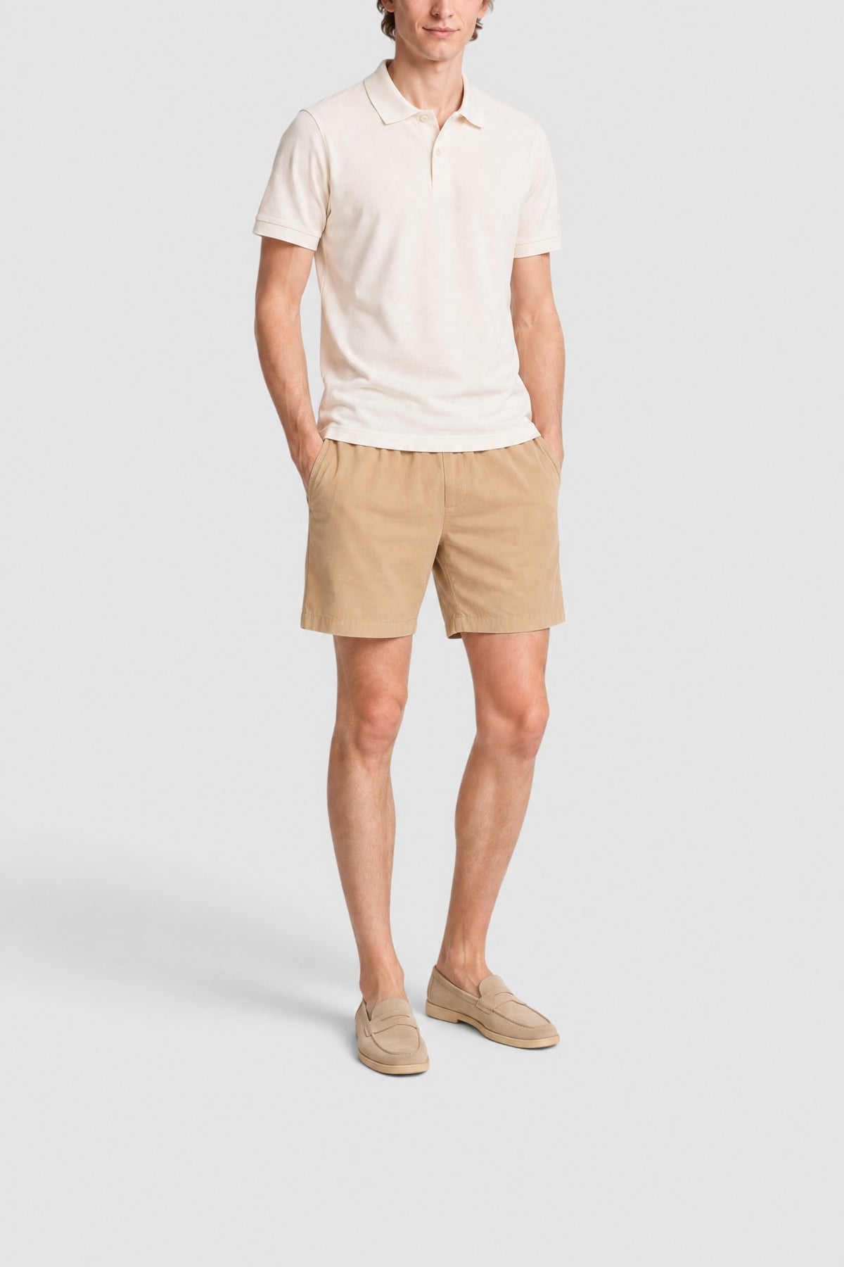 Bermuda relaxed fit effet délavé - Sand