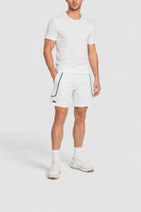 Short à liseré avec logo - Blanc