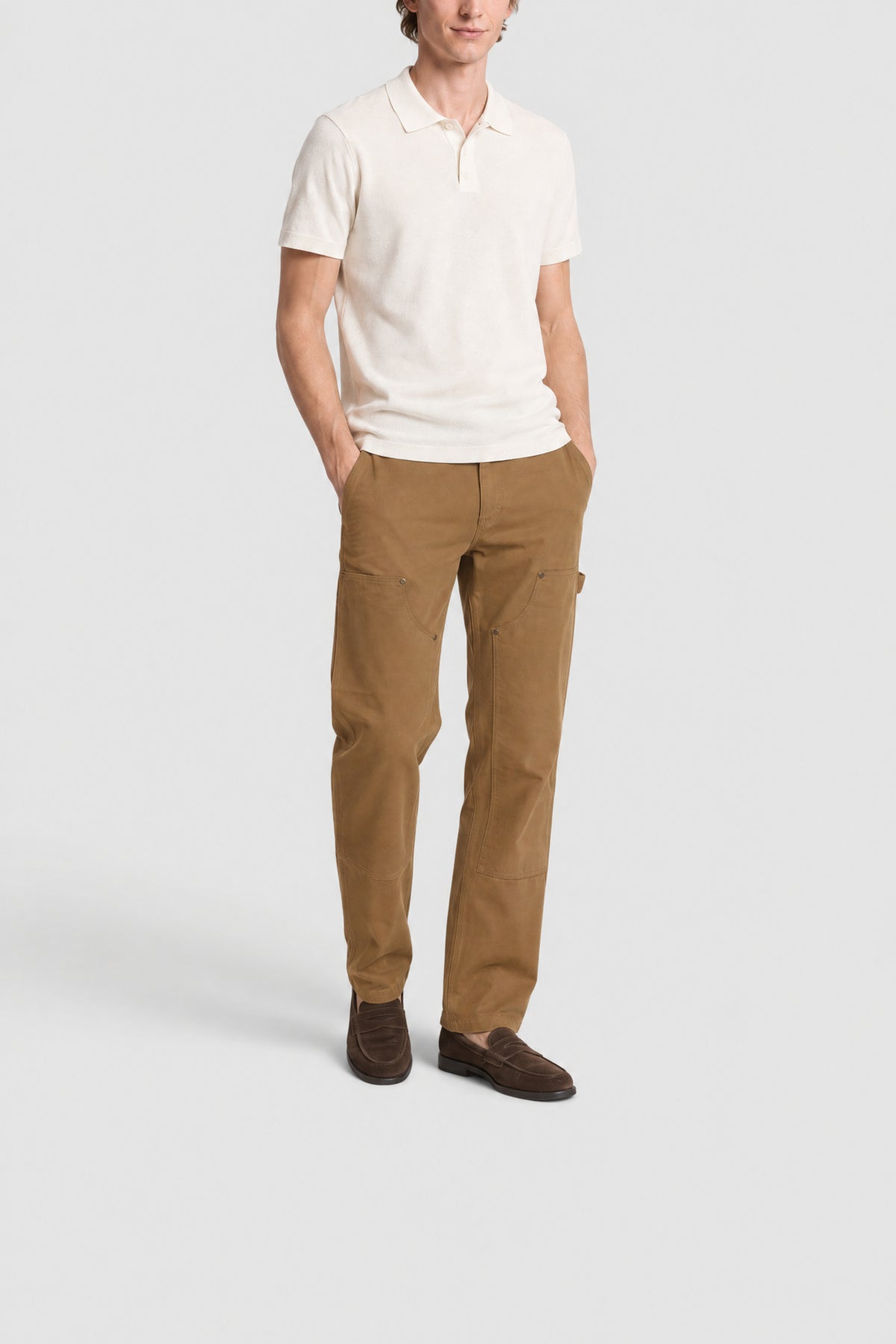 Pantalon cargo droit - Cookie