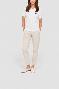 Polo avec logo tricolore - Blanc