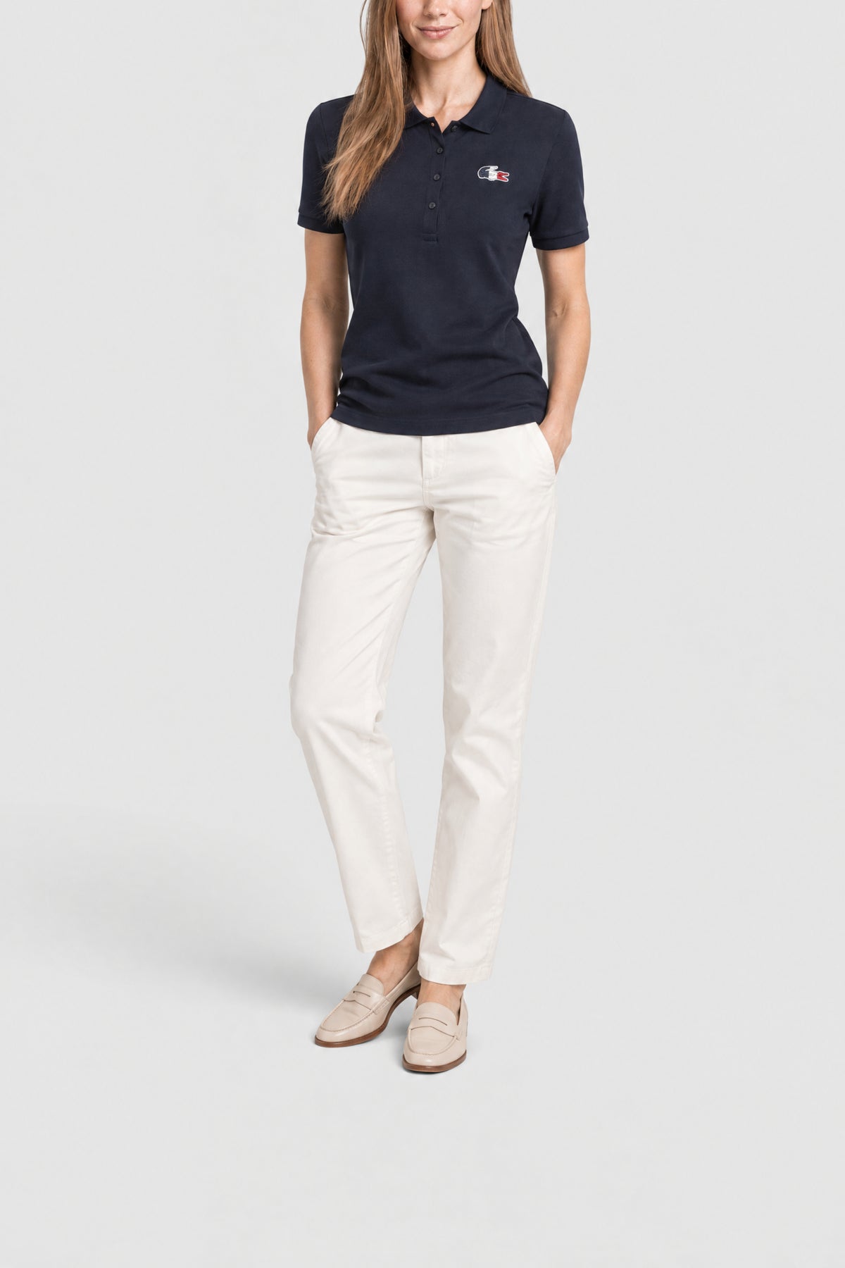 Polo avec logo tricolore - Marine